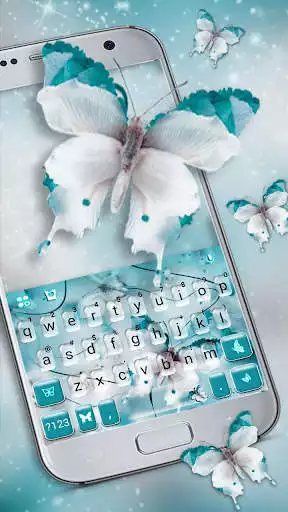 Play Blue Butterfly Keyboard Theme  and enjoy Blue Butterfly Keyboard Theme with UptoPlay