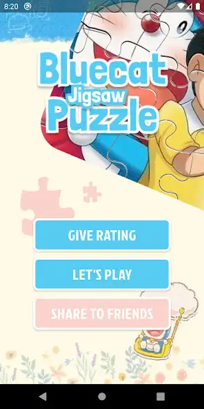 Play Bluecat Cartoon Jigsaw Puzzle  as an online game Bluecat Cartoon Jigsaw Puzzle  with UptoPlay