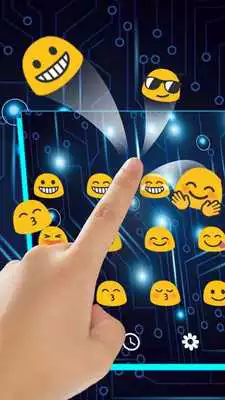 Play Blue Circuit Technology Keyboard Theme