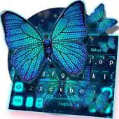Free play online Blue Diamond Butterfly Keyboard Theme APK