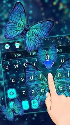 Play Blue Diamond Butterfly Keyboard Theme