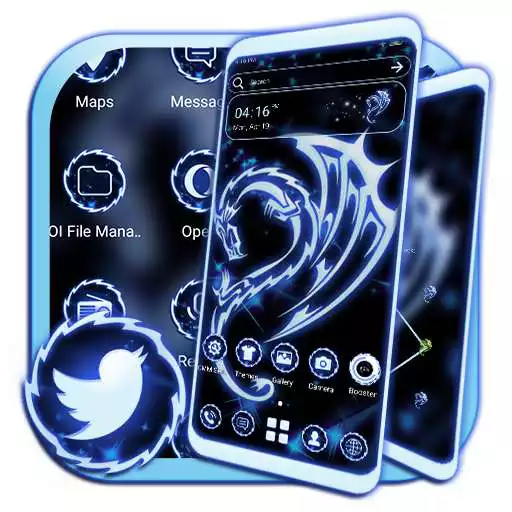 Play Blue Dragon Launcher Theme APK