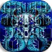 Free play online Blue Dragon Skull Keyboard Theme APK