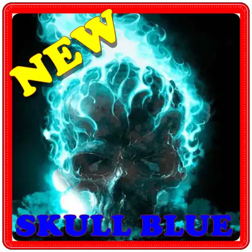 Play blue fire flaming cool skulls live wallpaper APK