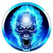 Free play online Blue Fire Skull Bone Live Wallpaper APK