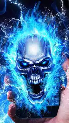 Play Blue Fire Skull Bone Live Wallpaper Play Blue Fire Skull Bone Live Wallpaper
