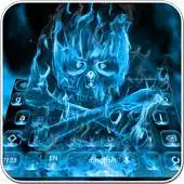 Free play online Blue Flame Skeleton Keyboard Theme APK