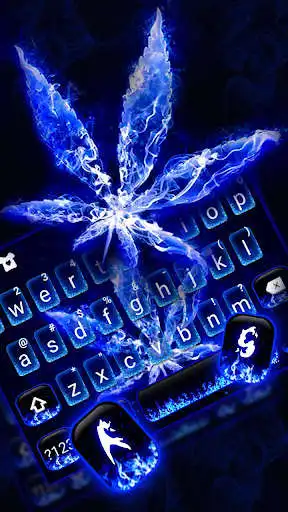 Play Blue Flame Weed Keyboard Theme as an online game Blue Flame Weed Keyboard Theme with UptoPlay