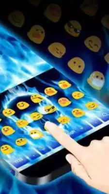 Play Blue Flaming Skull Keyboard