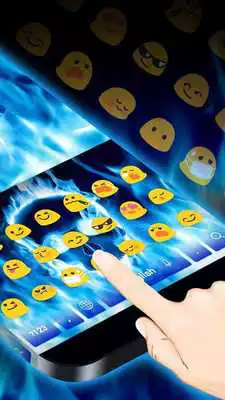 Play Blue Flaming Skull Keyboard