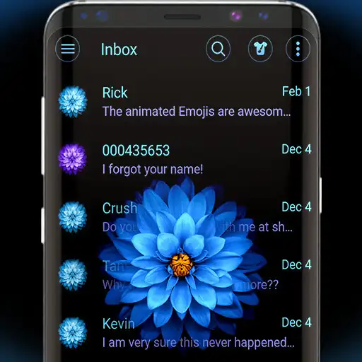 Play Blue flower messenger theme APK Play Blue flower messenger theme APK