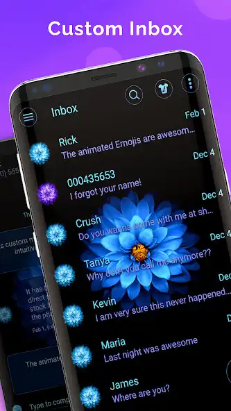Play Blue  flower messenger theme  and enjoy Blue  flower messenger theme with UptoPlay