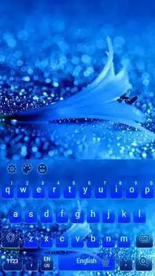Play Blue Flowers Water Drops Keyboard