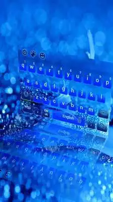 Play Blue Flowers Water Drops Keyboard