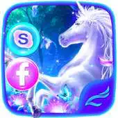 Free play online Blue Forest Unicorn Galaxy Theme APK
