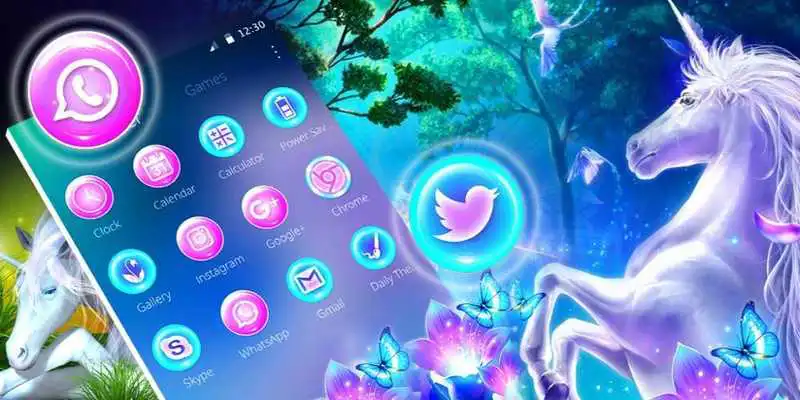 Play Blue Forest Unicorn Galaxy Theme