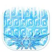 Free play online Blue Frost Snowflake keyboard Theme APK