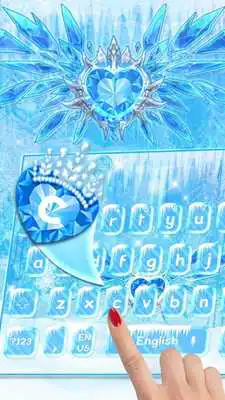 Play Blue Frost Snowflake keyboard Theme Play Blue Frost Snowflake keyboard Theme