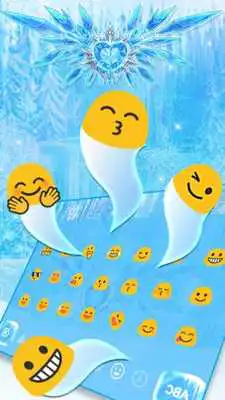 Play Blue Frost Snowflake keyboard Theme Play Blue Frost Snowflake keyboard Theme