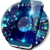 Free play online Blue Futuristic Locker Theme APK
