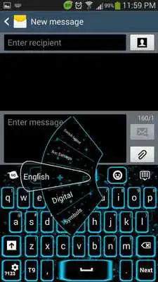 Play Blue Galaxy Neon Keyboard