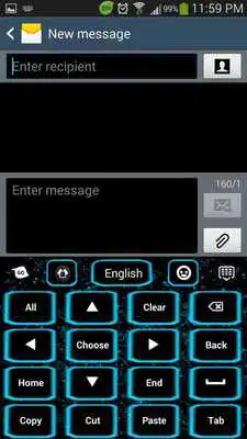 Play Blue Galaxy Neon Keyboard