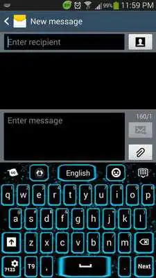 Play Blue Galaxy Neon Keyboard