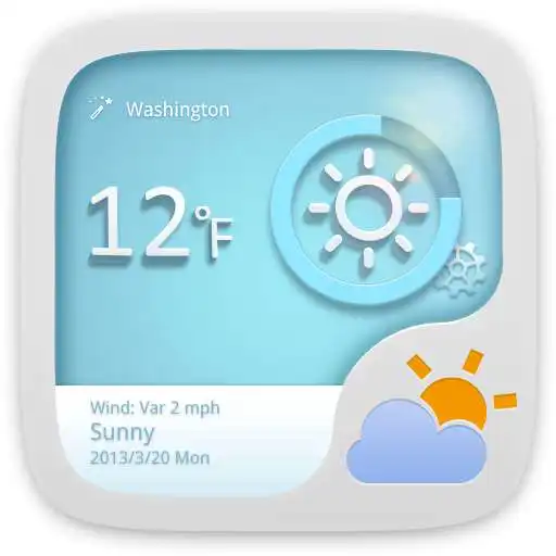 Play Blue Gear Theme GO Weather EX APK