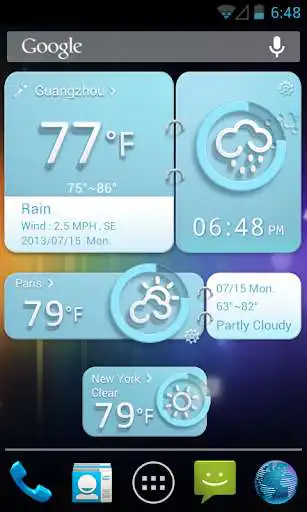 Play Blue Gear Theme GO Weather EX as an online game Blue Gear Theme GO Weather EX with UptoPlay