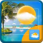 Free play online Blue Glass-Weather Widget APK