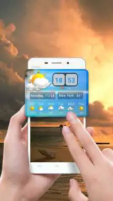 Play Blue Glass-Weather Widget