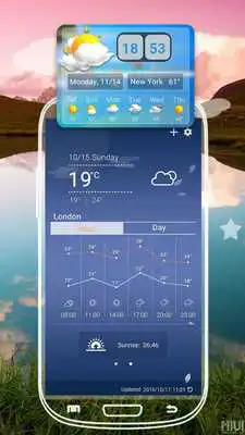Play Blue Glass-Weather Widget