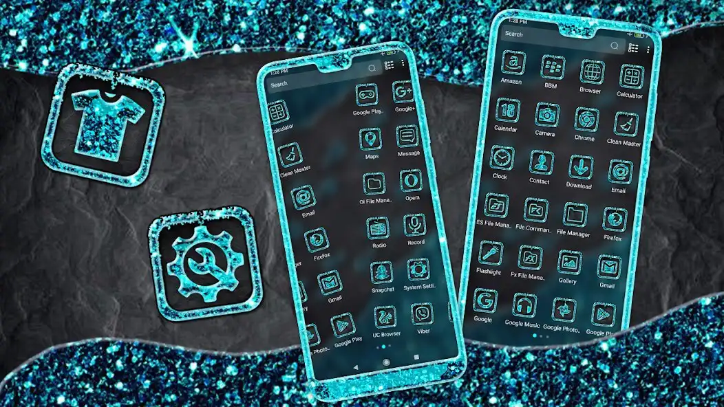 Play Blue Glitter Footprint Theme as an online game Blue Glitter Footprint Theme with UptoPlay