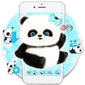 Free play online Blue Glitter Lovely Panda Theme APK