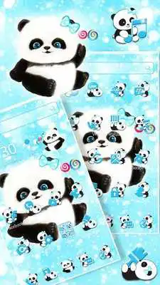 Play Blue Glitter Lovely Panda Theme Play Blue Glitter Lovely Panda Theme