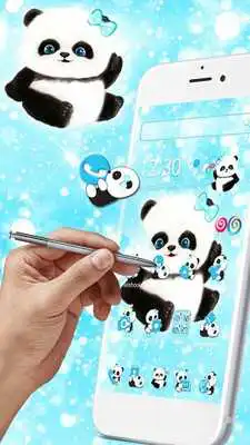 Play Blue Glitter Lovely Panda Theme Play Blue Glitter Lovely Panda Theme