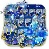 Free play online blue gold butterfly keyboard theme APK Free play online blue gold butterfly keyboard theme APK