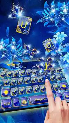 Play blue gold butterfly keyboard theme