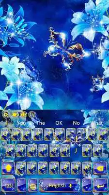 Play blue gold butterfly keyboard theme
