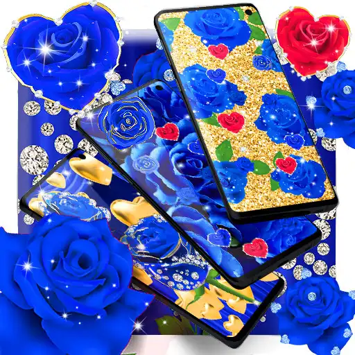 Play Blue golden rose wallpapers APK