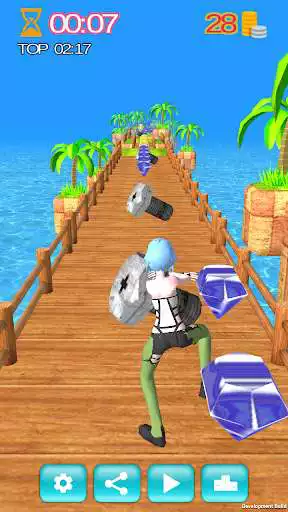 Play Blue Haired Girl as an online game Blue Haired Girl with UptoPlay