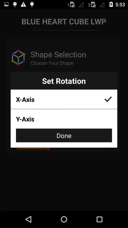 Play Blue Heart Cube 3D LWP