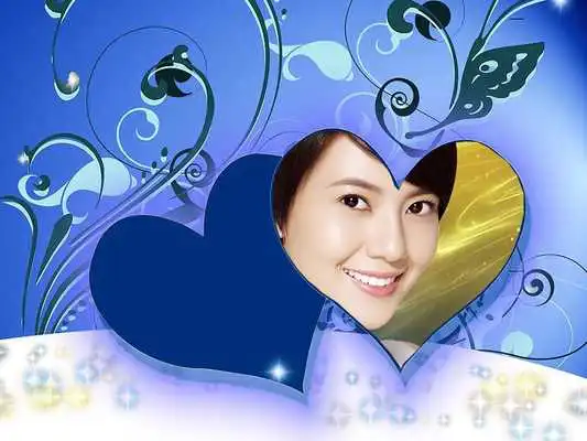Play Blue Heart Photo Frames Play Blue Heart Photo Frames