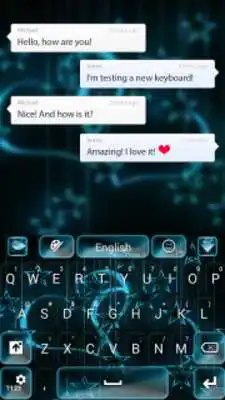 Play Blue Hearts GO Keyboard