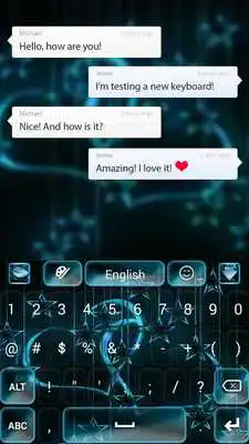 Play Blue Hearts GO Keyboard