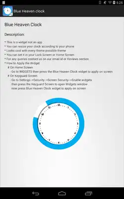 Play Blue Heaven Clock Widget