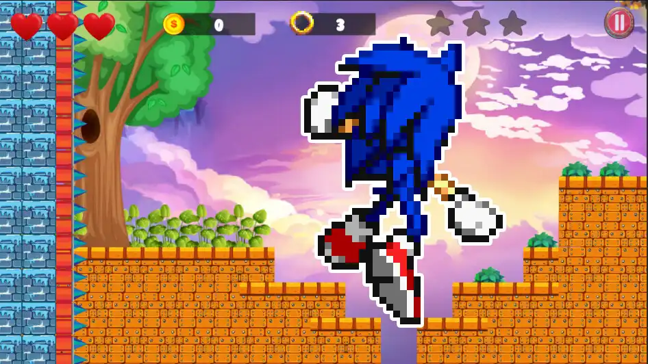 Play Blue Hedgehog Classic Dash Adv as an online game Blue Hedgehog Classic Dash Adv with UptoPlay