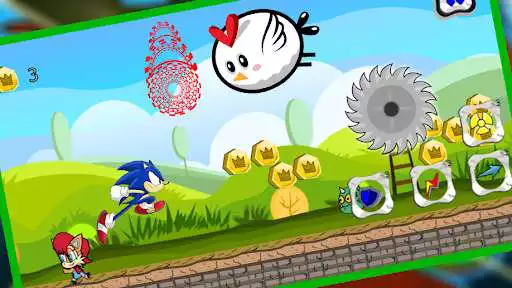 Play Blue Hedgehog Hero Runner  and enjoy Blue Hedgehog Hero Runner with UptoPlay