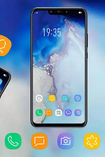 Play Blue Jade theme one plus 7 hd note 10 launcher as an online game Blue Jade theme one plus 7 hd note 10 launcher with UptoPlay
