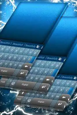 Play Blue Keyboard Theme with Emoji